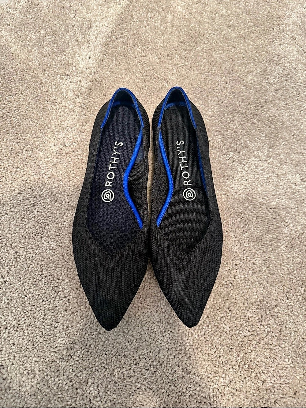 Rothy's The Point Pointed Toe Flats in Black